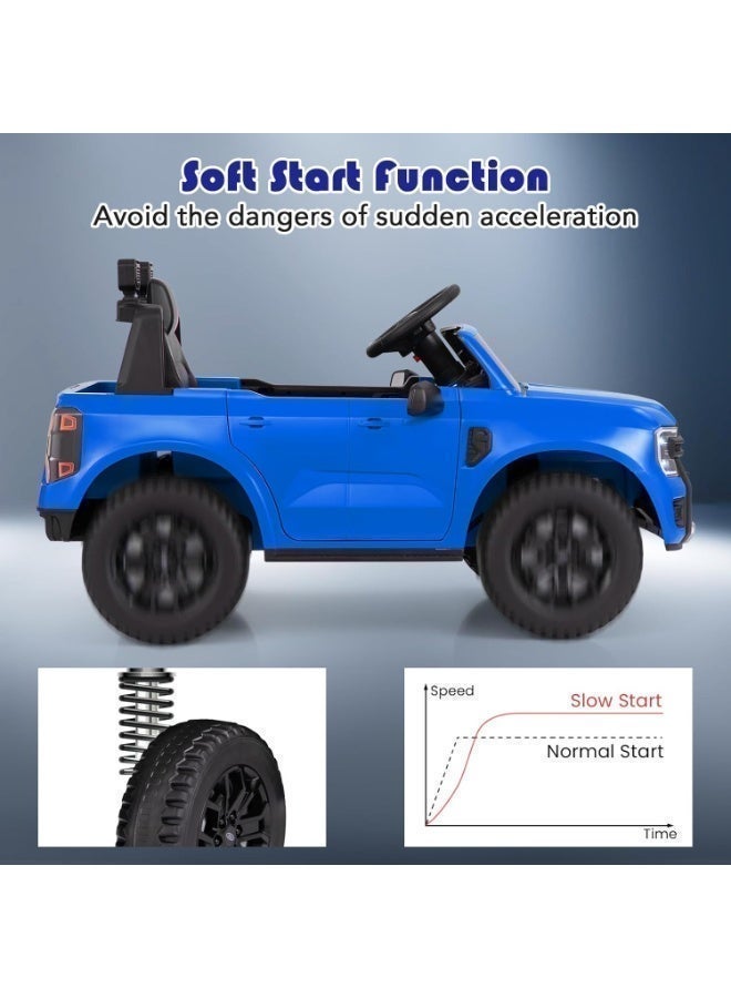 Ford Ranger Ride on Pickup 12V RC & Manual Drive – Blue - Image 5